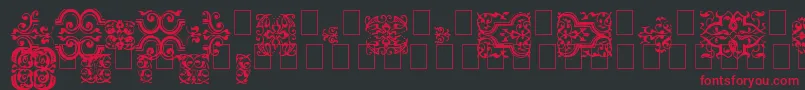 ImFellFlowers1 Font – Red Fonts on Black Background