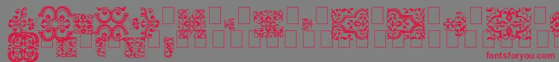 ImFellFlowers1 Font – Red Fonts on Gray Background