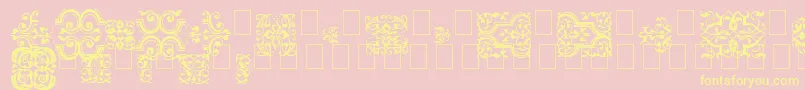 ImFellFlowers1 Font – Yellow Fonts on Pink Background