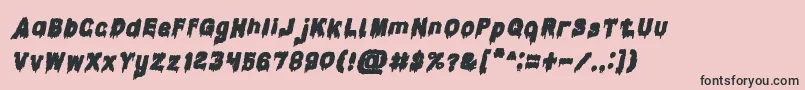 CandleLightBoldItalic Font – Black Fonts on Pink Background