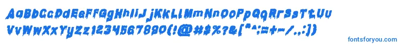 CandleLightBoldItalic Font – Blue Fonts on White Background
