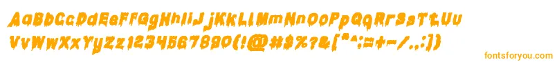 CandleLightBoldItalic Font – Orange Fonts on White Background