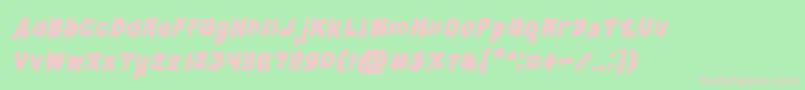 CandleLightBoldItalic Font – Pink Fonts on Green Background