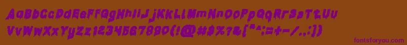 CandleLightBoldItalic Font – Purple Fonts on Brown Background