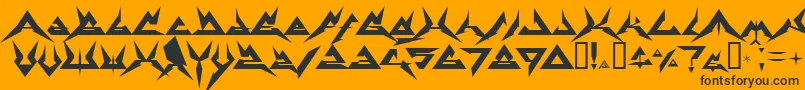 Saiba mais sobre a fonte Therrg Fonte Therrg – fontes pretas em um fundo laranja