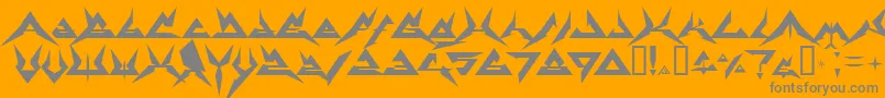 Шрифт Therrg – серые шрифты на оранжевом фоне