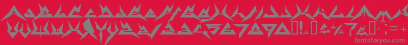 Therrg Font – Gray Fonts on Red Background