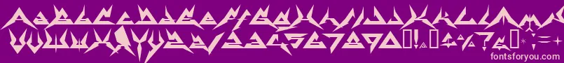 fuente Therrg – Fuentes Rosadas Sobre Fondo Morado