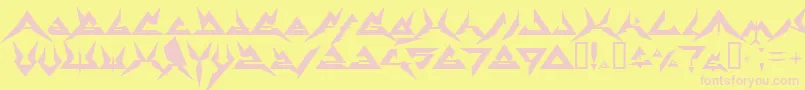 fuente Therrg – Fuentes Rosadas Sobre Fondo Amarillo