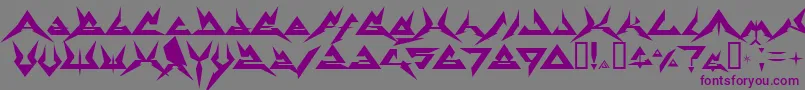 Therrg Font – Purple Fonts on Gray Background