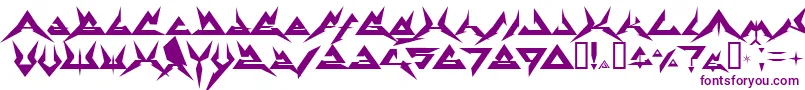 フォントTherrg – 紫色のフォント