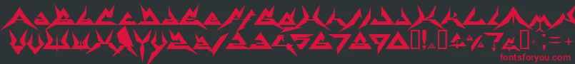 Therrg Font – Red Fonts on Black Background
