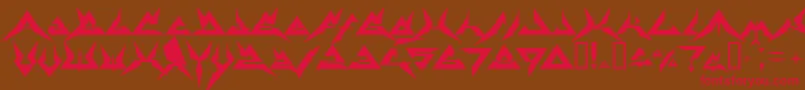 Therrg Font – Red Fonts on Brown Background