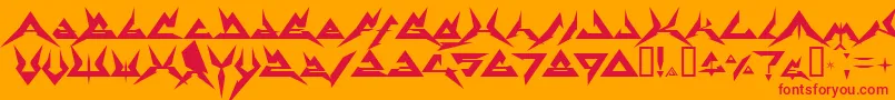 Therrg Font – Red Fonts on Orange Background