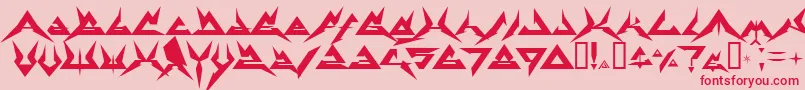 Therrg Font – Red Fonts on Pink Background