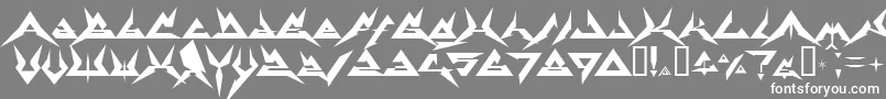 Therrg Font – White Fonts on Gray Background