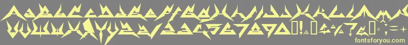 Therrg Font – Yellow Fonts on Gray Background