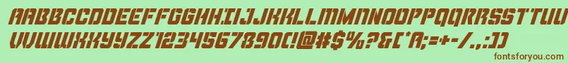 Thundertroopersuperital Font – Brown Fonts on Green Background