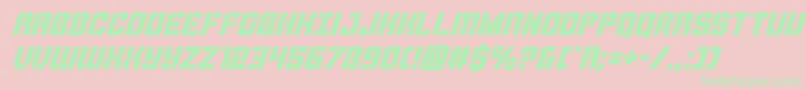 Thundertroopersuperital Font – Green Fonts on Pink Background