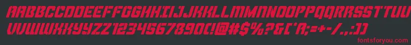 Thundertroopersuperital Font – Red Fonts on Black Background