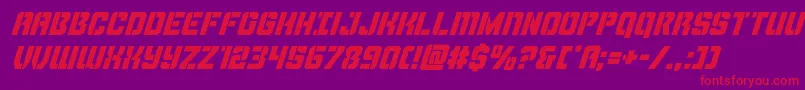 Thundertroopersuperital Font – Red Fonts on Purple Background