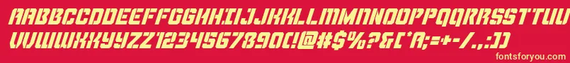 Thundertroopersuperital Font – Yellow Fonts on Red Background