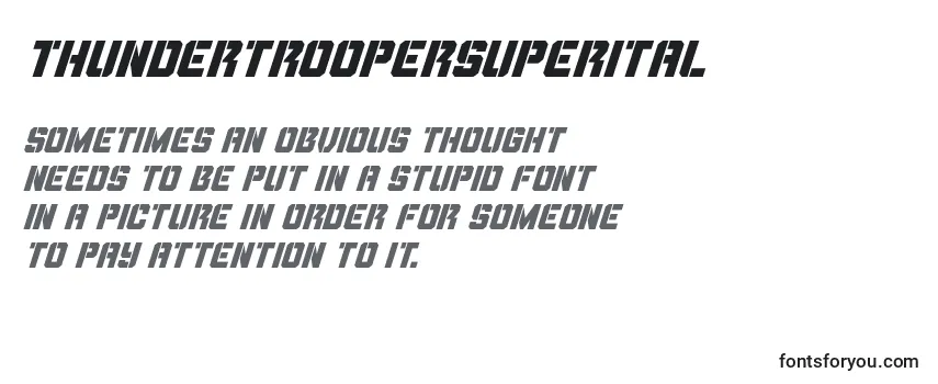 Thundertroopersuperital Font