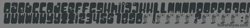 フォントMoonpcgs – 黒い文字の灰色の背景