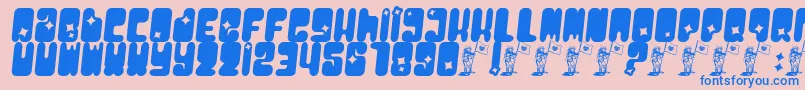 Шрифт Moonpcgs – синие шрифты на розовом фоне