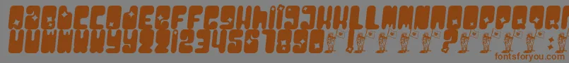 Шрифт Moonpcgs – коричневые шрифты на сером фоне