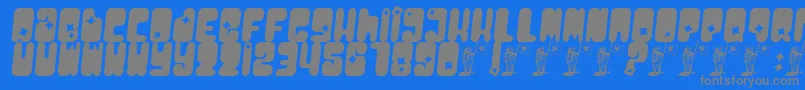 フォントMoonpcgs – 青い背景に灰色の文字
