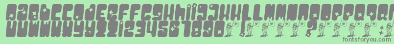 Шрифт Moonpcgs – серые шрифты на зелёном фоне