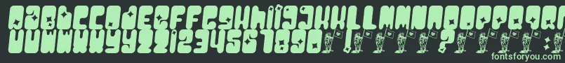 Moonpcgs Font – Green Fonts on Black Background