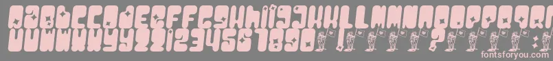 フォントMoonpcgs – 灰色の背景にピンクのフォント
