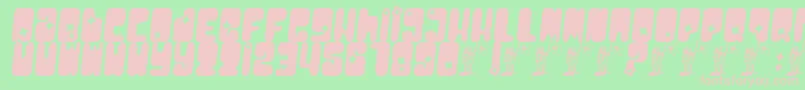 Moonpcgs-fontti – vaaleanpunaiset fontit vihreällä taustalla