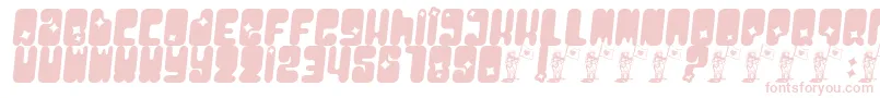 Шрифт Moonpcgs – розовые шрифты на белом фоне