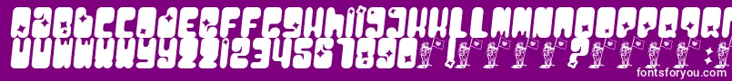 Moonpcgs-fontti – valkoiset fontit violetilla taustalla
