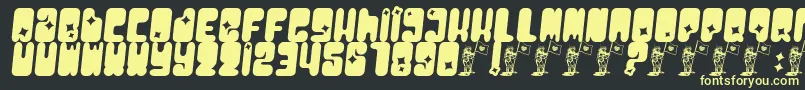 Moonpcgs-fontti – keltaiset fontit mustalla taustalla