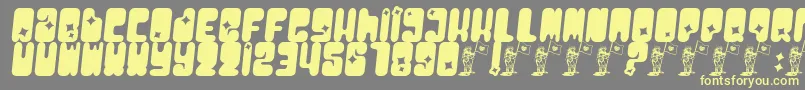 Moonpcgs-fontti – keltaiset fontit harmaalla taustalla