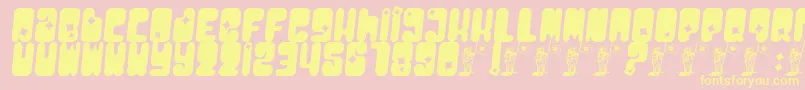 Шрифт Moonpcgs – жёлтые шрифты на розовом фоне