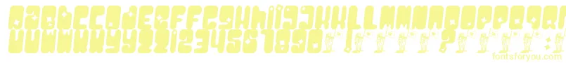 Moonpcgs Font – Yellow Fonts on White Background