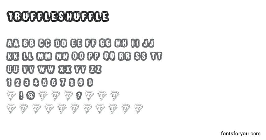 Czcionka TruffleShuffle – alfabet, cyfry, specjalne znaki