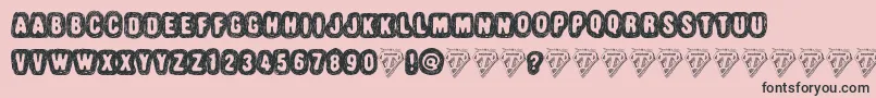 TruffleShuffle Font – Black Fonts on Pink Background