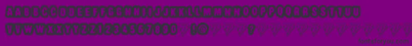フォントTruffleShuffle – 紫の背景に黒い文字