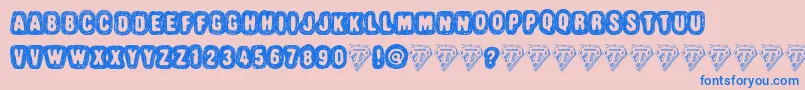 TruffleShuffle Font – Blue Fonts on Pink Background