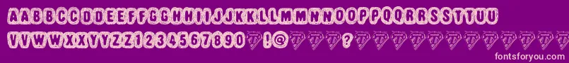 TruffleShuffle Font – Pink Fonts on Purple Background