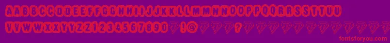 TruffleShuffle Font – Red Fonts on Purple Background