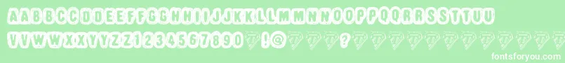 TruffleShuffle Font – White Fonts on Green Background