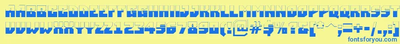 ASimplerbubwBold Font – Blue Fonts on Yellow Background