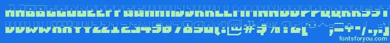 ASimplerbubwBold Font – Green Fonts on Blue Background